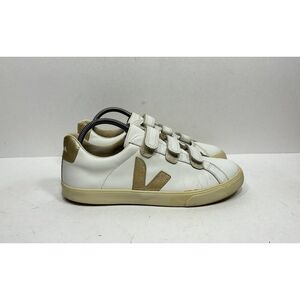 Veja Recife Logo Sneakers Women's Sz 9 White‎ Leather Hook & Loop Casual Shoes